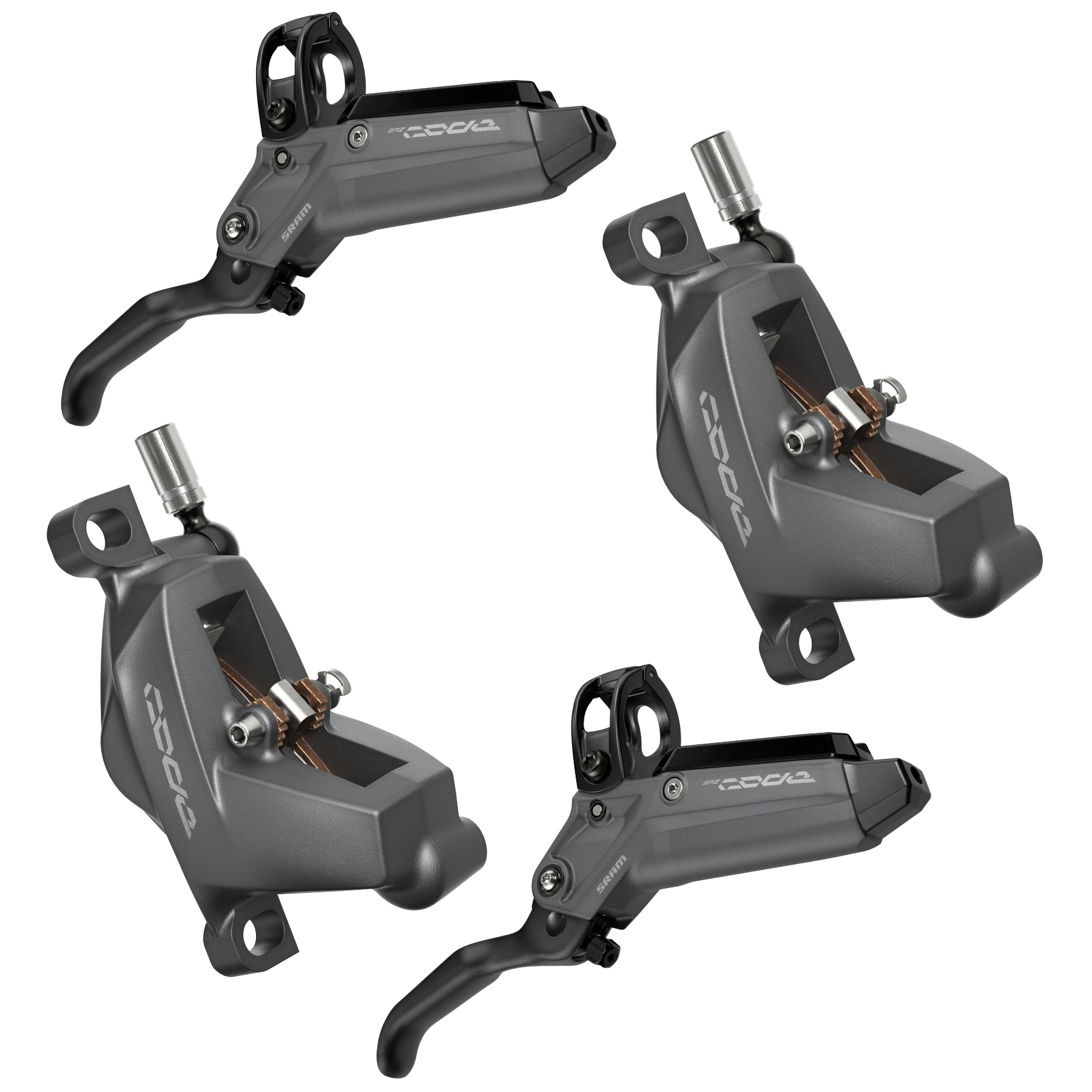 SRAM Code Stealth Disc Brake - Bronze SRAM Code Stealth Disc Brake - Bronze | 4-Piston | C1 - Set (Front + Rear) | Blast Dark Polar